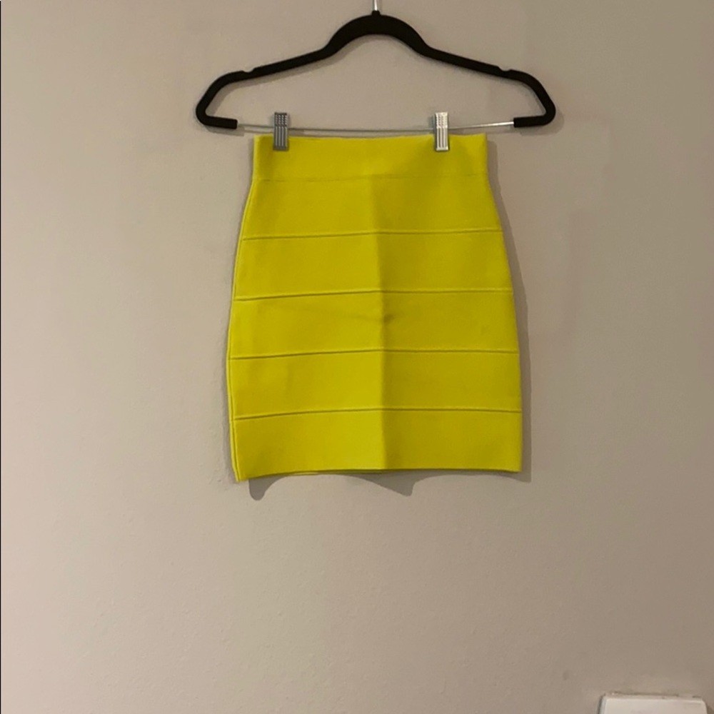 BCBG Simone Lemon Bandage Skirt